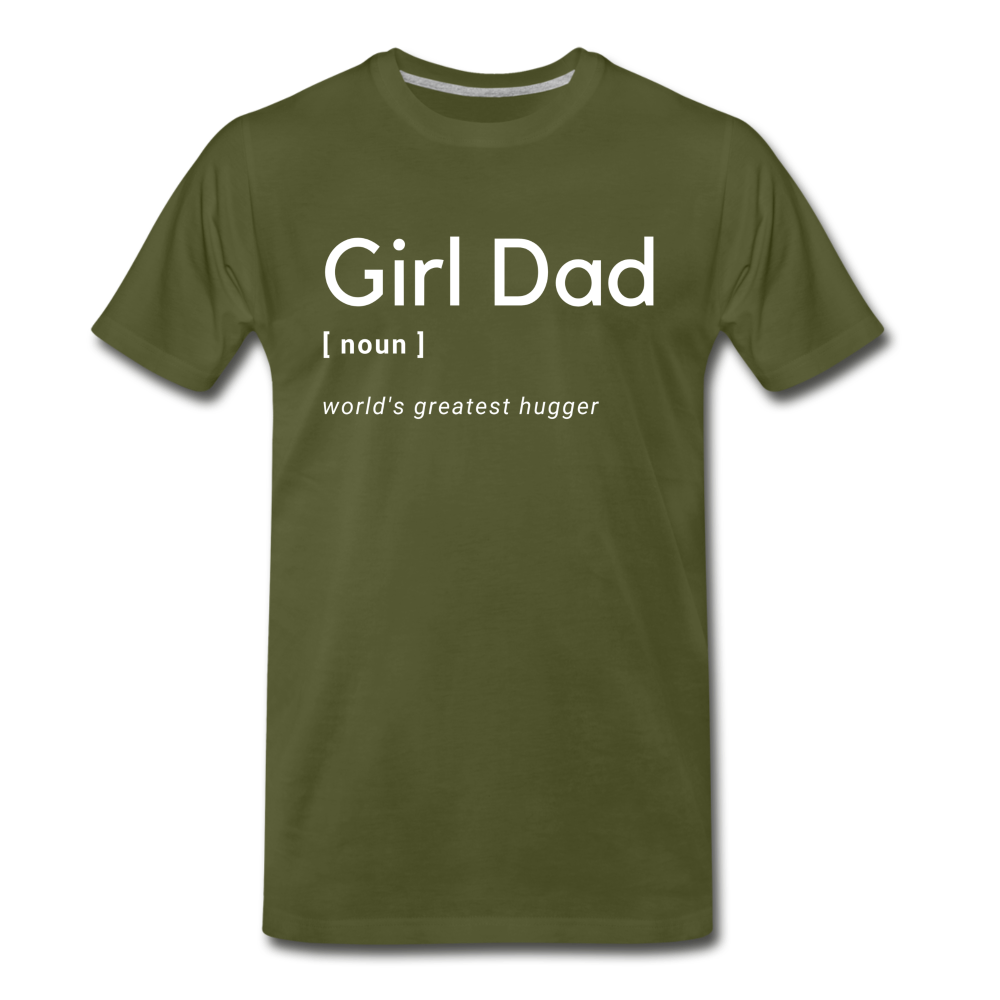 Girl Dad Men's Premium T-Shirt - olive green